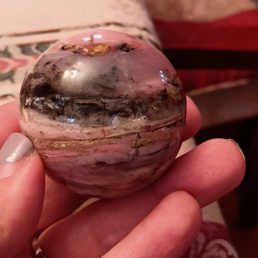 Peruvian Pink Opal Sphere - Picture 4 of 7